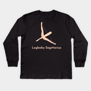 Legbaby Sagittarius | Zodiac | Cute | Funny | Weird | Gift | Minimalist | Star Sign | Astrology | Kids Long Sleeve T-Shirt